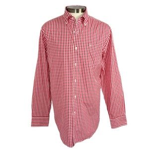 Southern Tide Gingham Sport Shirt Varsity Red
Long Sleeve Button Down Cotton Med
